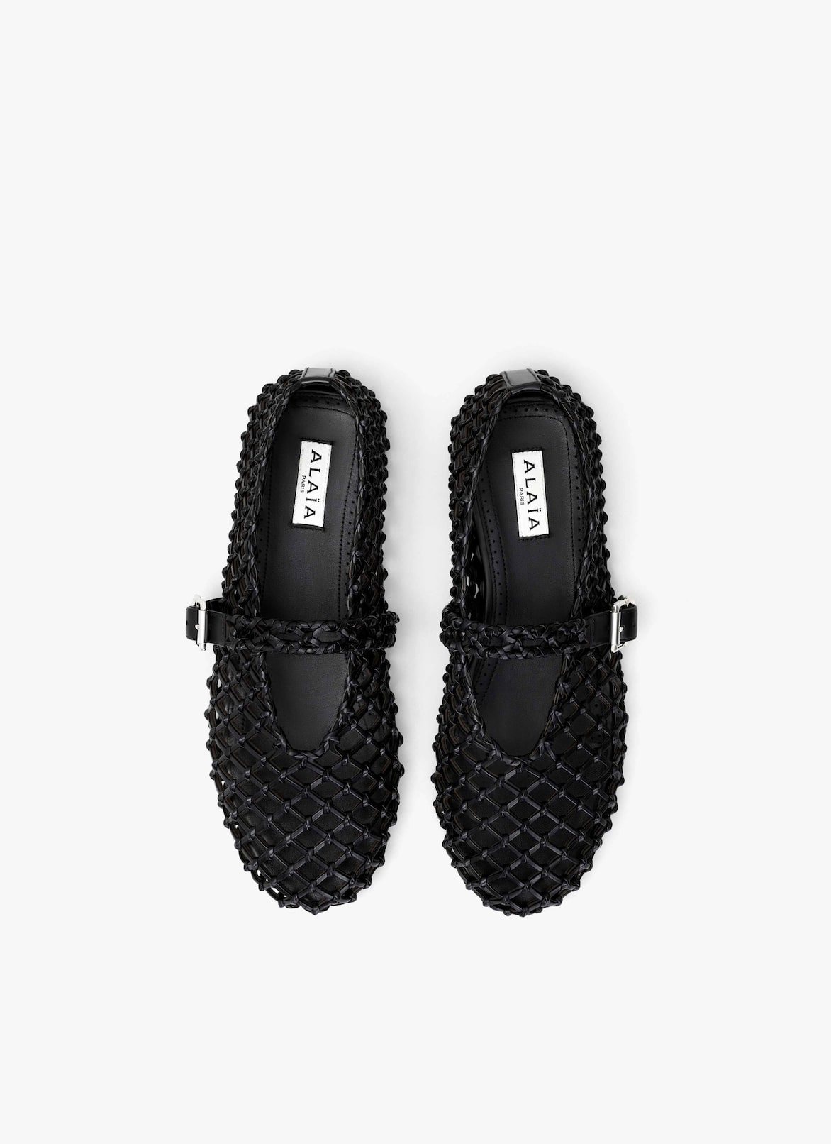 BALLET FLATS IN BRAIDED LAMBSKIN ALAÏA BLACK BALLET FLATS IN BRAIDED LAMBSKIN